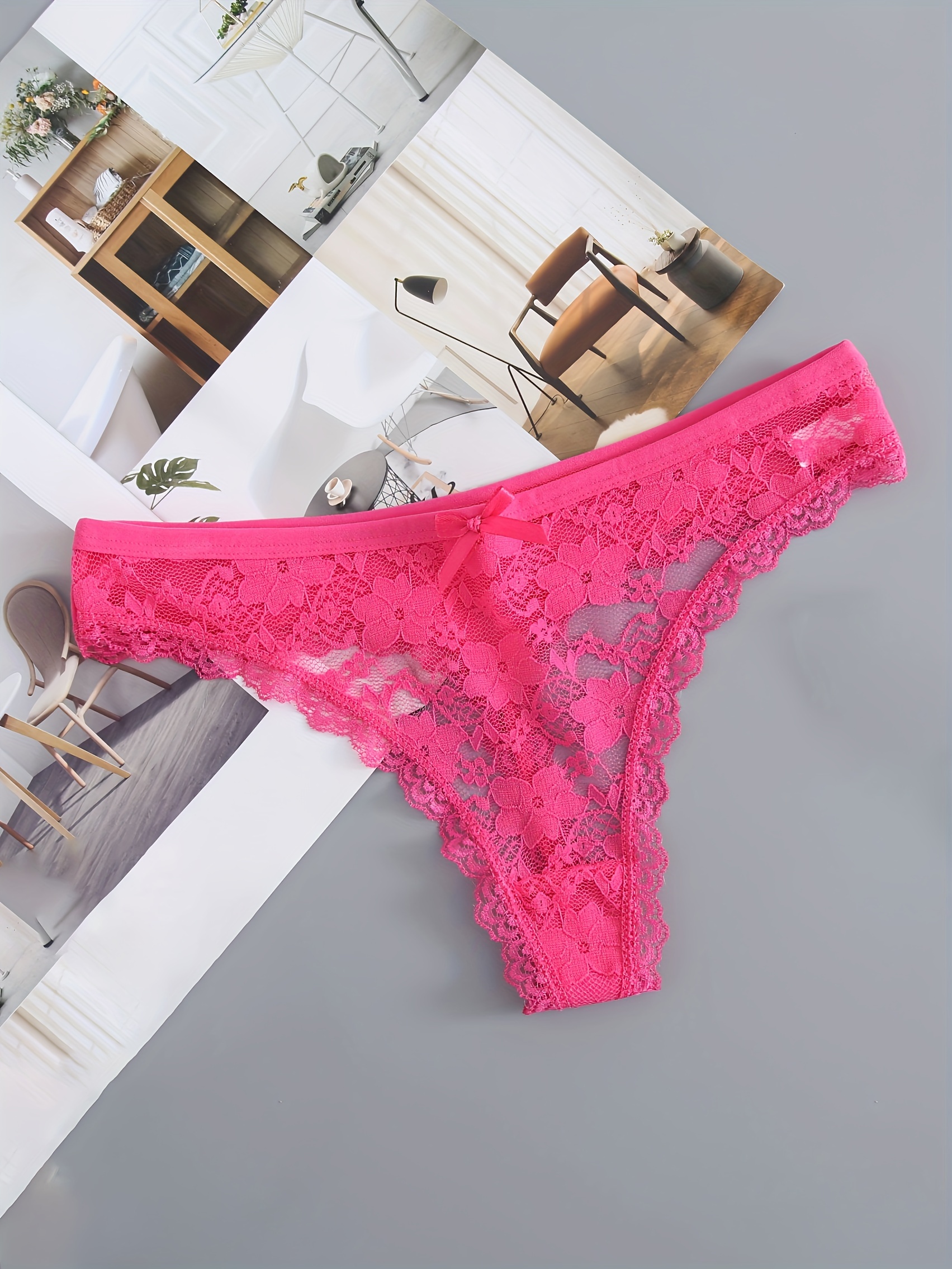 Women's Sexy Panties Lace Thong French Panties Ladies Low-rise Underwear  Knicker