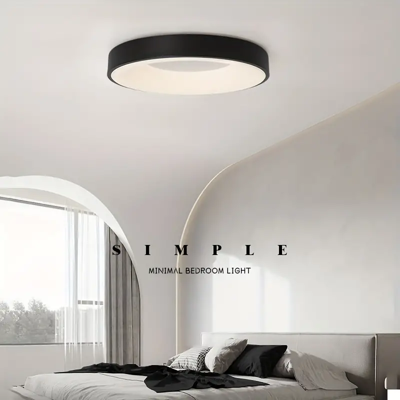 1PC Modern Minimalist LED Ceiling Light, Circular Three Color Dimmable Nordic Living Room Bedroom Light Minimalist Study Light Lighting Decorative Light details 4