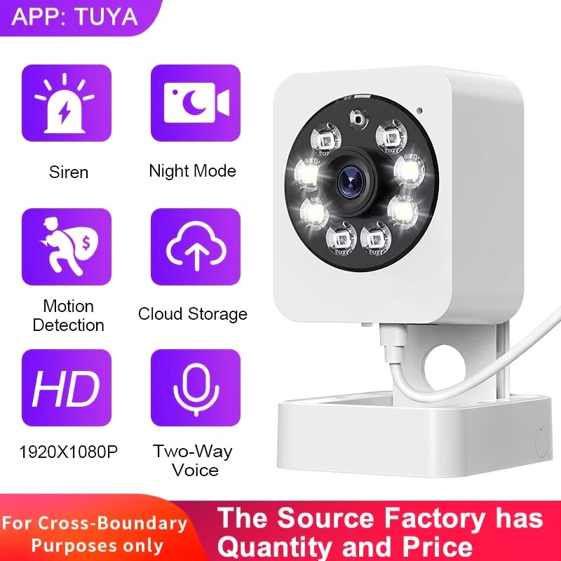 Mini cámara de seguridad, 1080P HD WiFi para el hogar interior y exterior  cámara para bebé/mascota/niñera, cámara IP visión remota para seguridad con