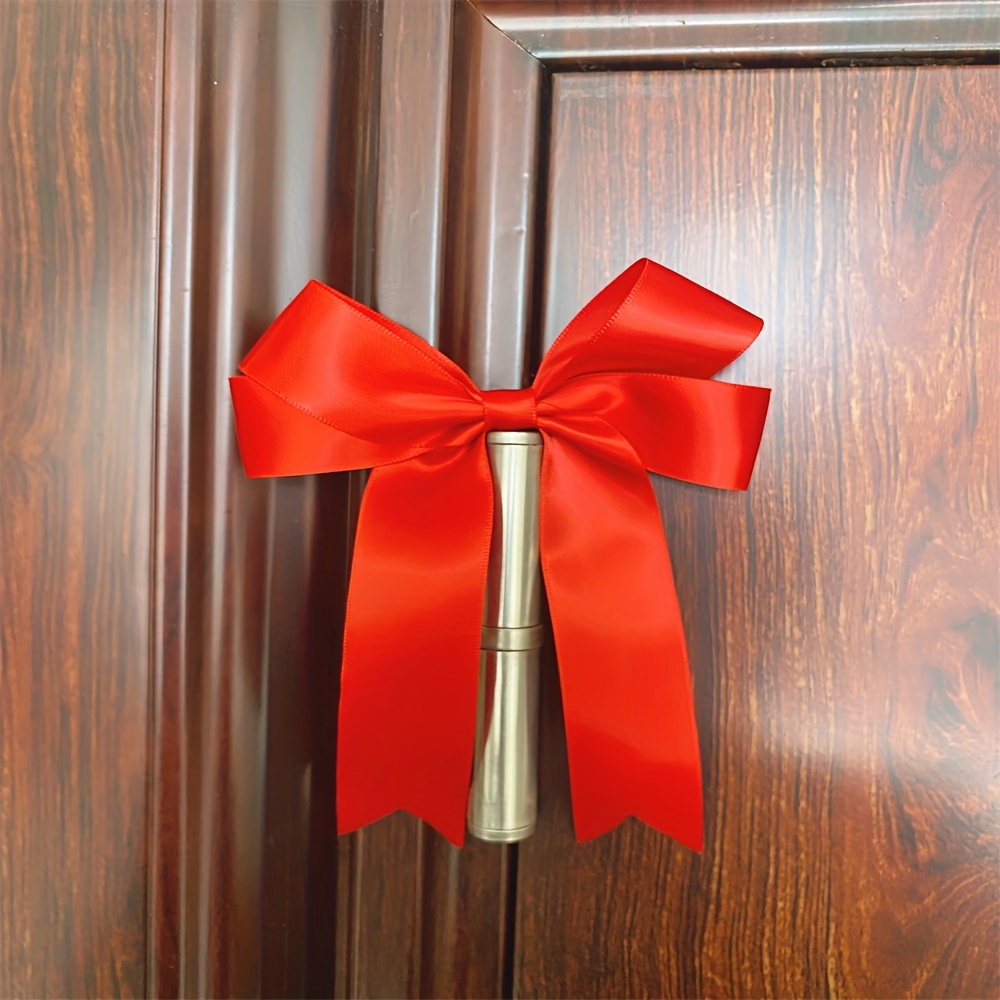 big red christmas ribbon bow for