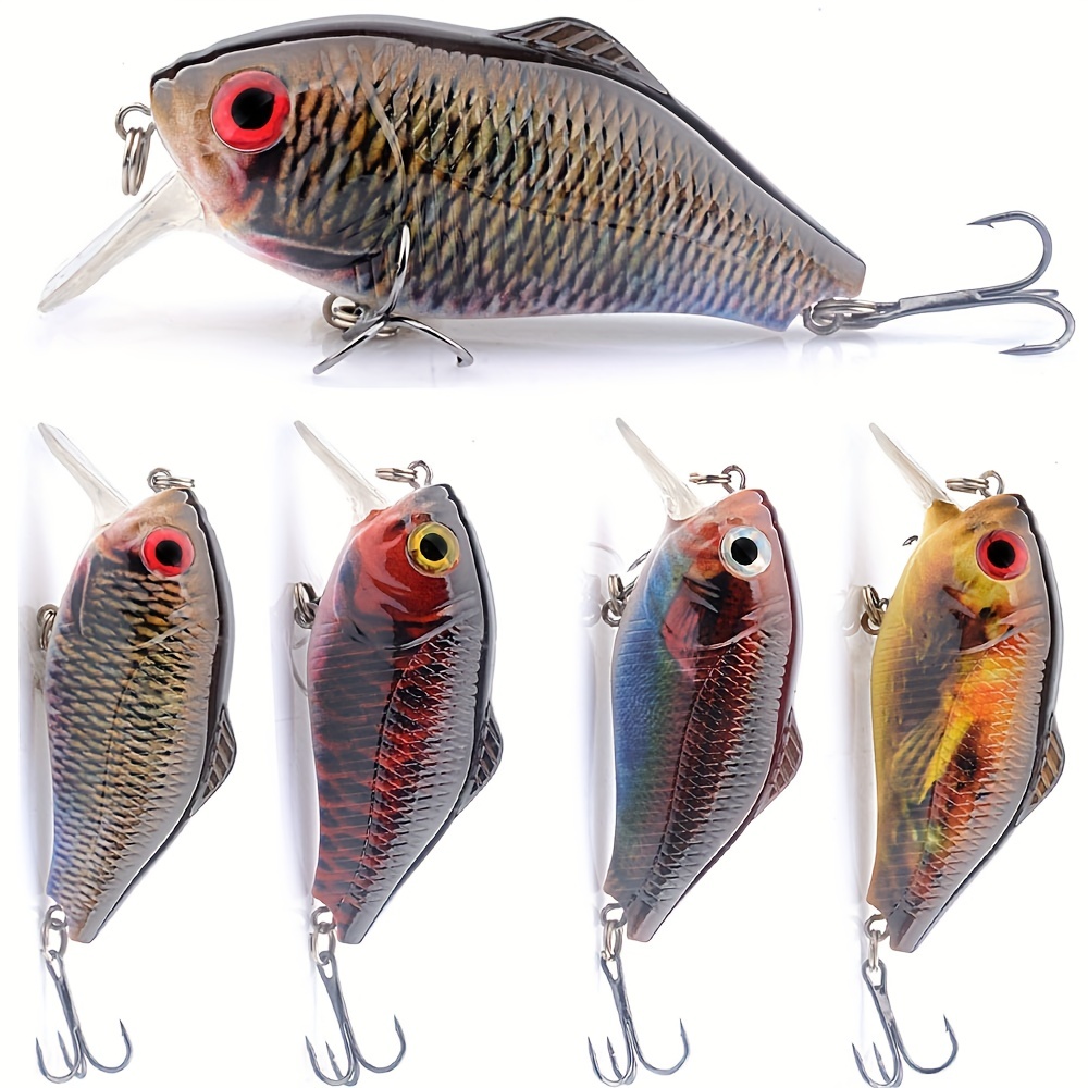 Crankbait Fishing Lures Treble Hooks Bionic Hard Baits - Temu