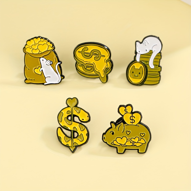 Dollar Money Enamel Pins Get Rich Brooches Lapel Badges For - Temu