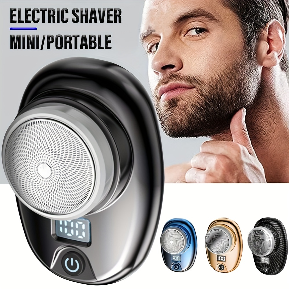 Comprar Mini Afeitadora eléctrica para hombre, afeitadora de alta gama con  carga rápida USB, recortadora de barba con cabezal lavable, máquina de  afeitar portátil para embarque de viaje