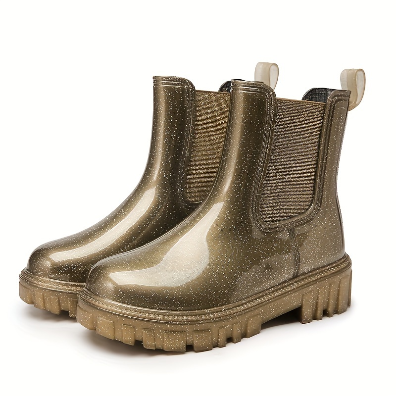 Gold glitter hot sale rain boots