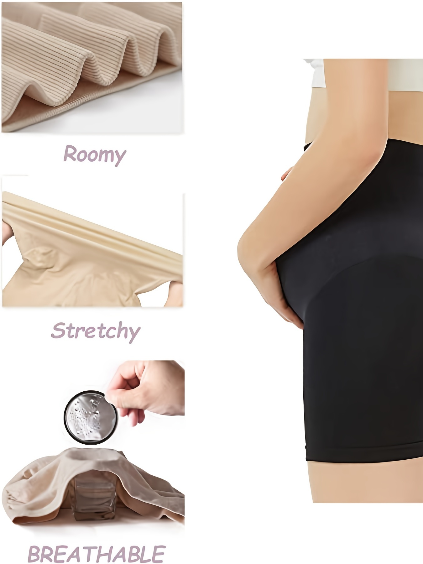 Womens Seamless Maternity Shapewear High Waist Mid-Thigh Pettipant  Pregnancy Underwear for Belly Support 