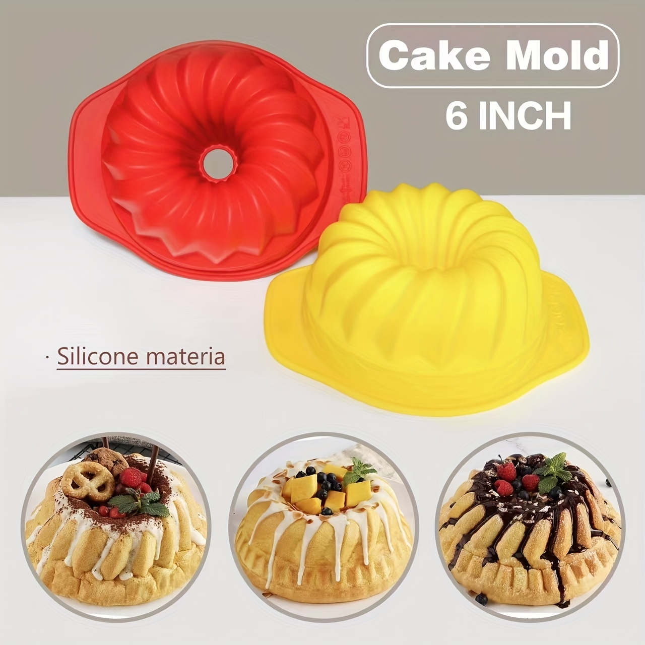 Silicone Bundt Cake Pans, Non-stick Food Grade Silicone Cake Mold, Elegant  Party Bundt Pan, Bird Nest Shaped Silicone Cake Molds, Kitchen Baking Tools  - Temu