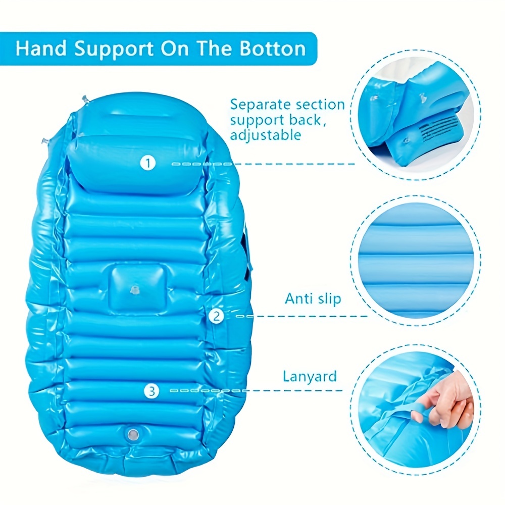 Acheter Baignoire gonflable portative pliante bleue de grande