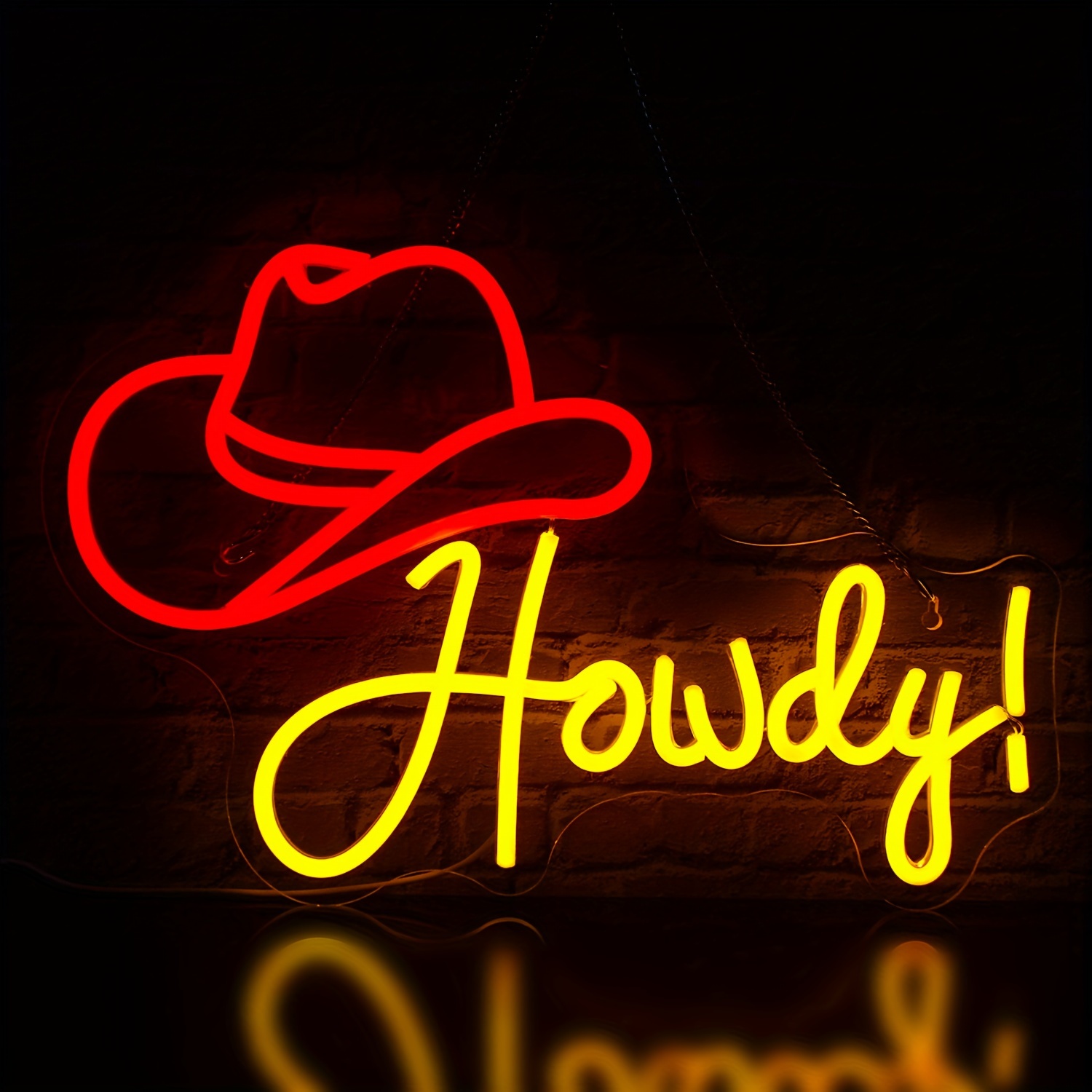 1 Stück Cowboyhut neonspiegelschild Cowboyhut led neonlicht - Temu