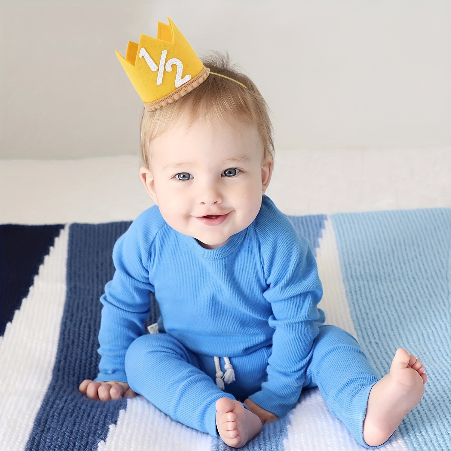 Baby Headband Crown Sparkly 1st Birthday Hat Party Outfit Boy/Decor Girl