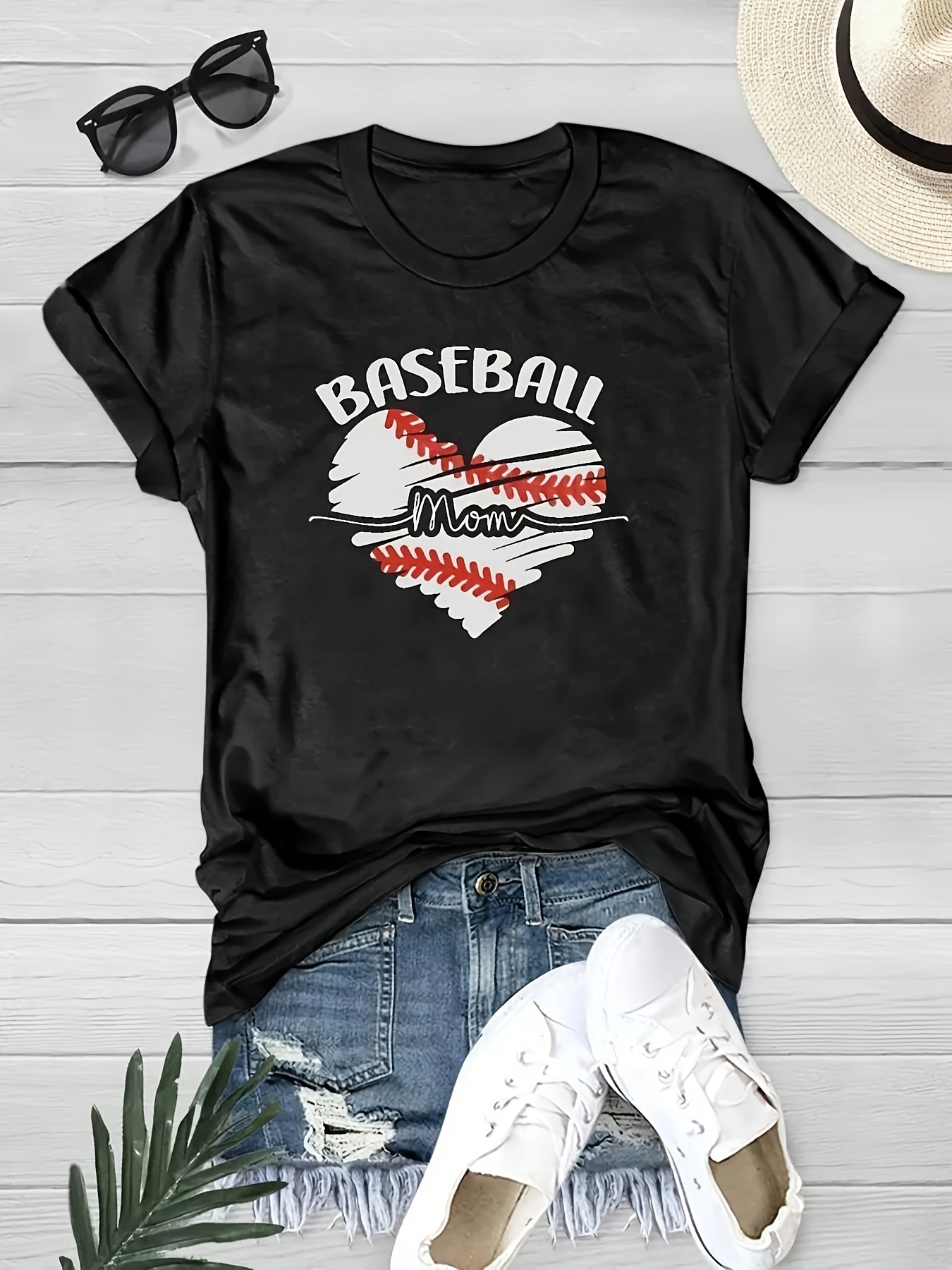 T shirt best sale de baseball femme