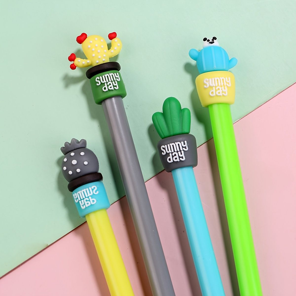 4pcs Creative Cactus Shaped Super Cute Cartoon Cute Gel Pen 0 5mm Black  Refill | Shop On Temu And Start Saving | Temu