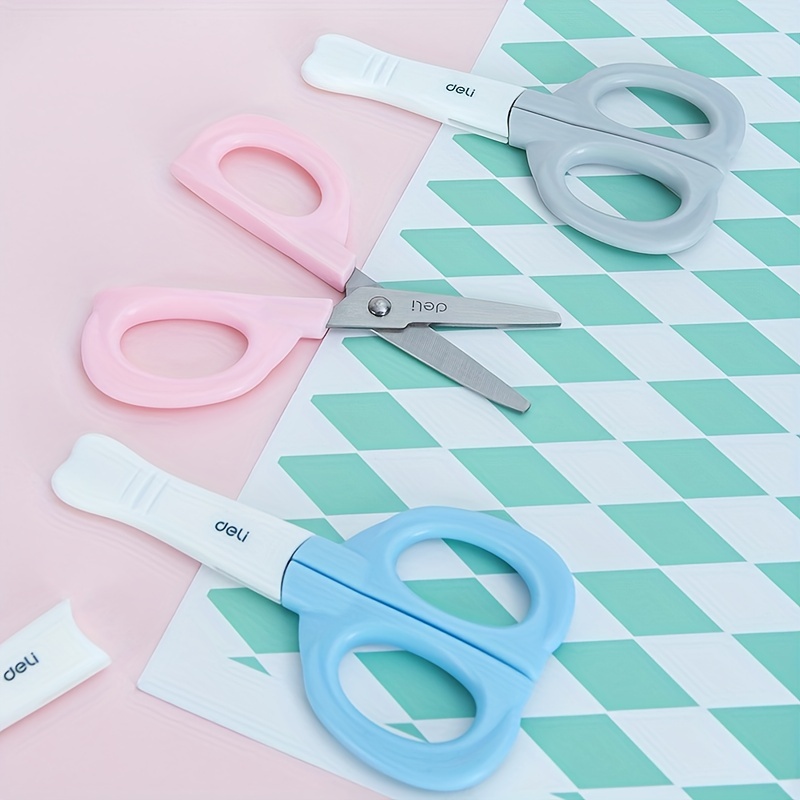 Cute Child Safety Hand Scissors Student Paper Cutting Diy Anti-pinch Small  Scissors for Kindergarten Baby