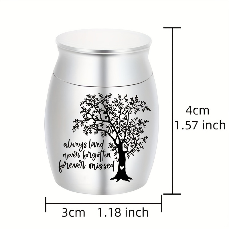 Life Tree Pattern Cremation Urns Ashes Mini Aluminum Alloy - Temu