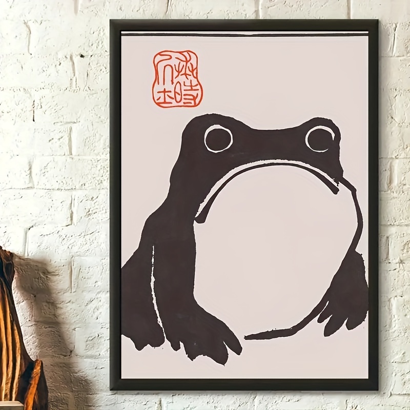 Toad Wall Poster, Japanese Art Style Illustration, Frog Wall Decoration,  Japanese Wall Poster to Frame 