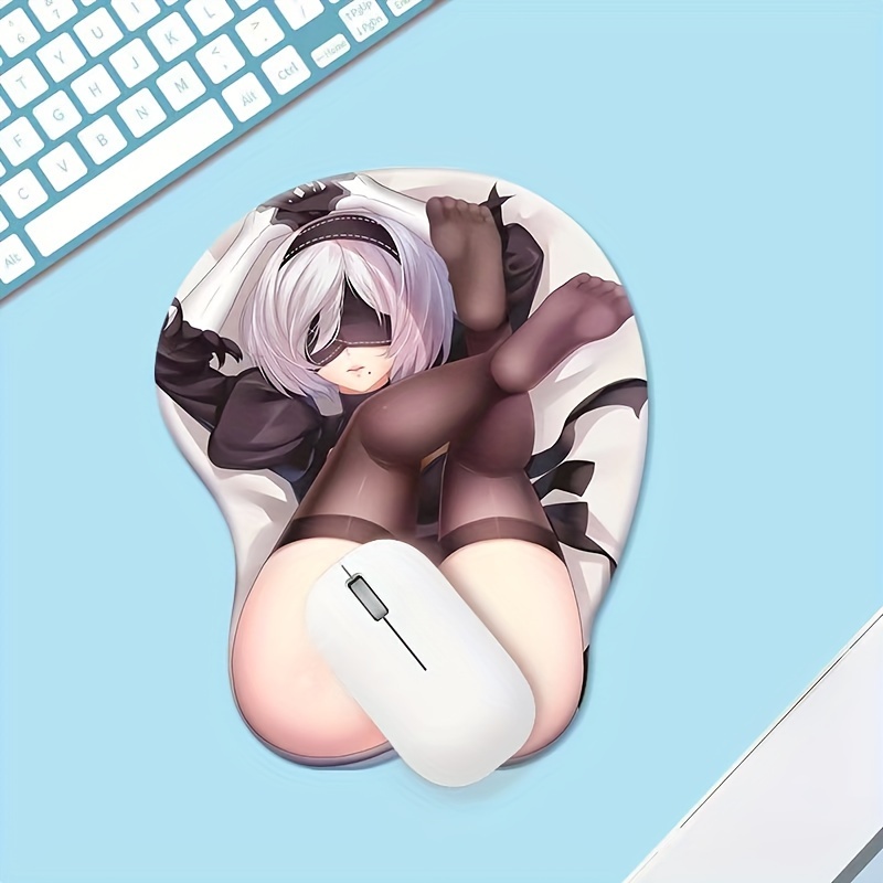 3d Silicone Mouse Pad Wristrest Silicone Anime Cartoon Cute - Temu Canada