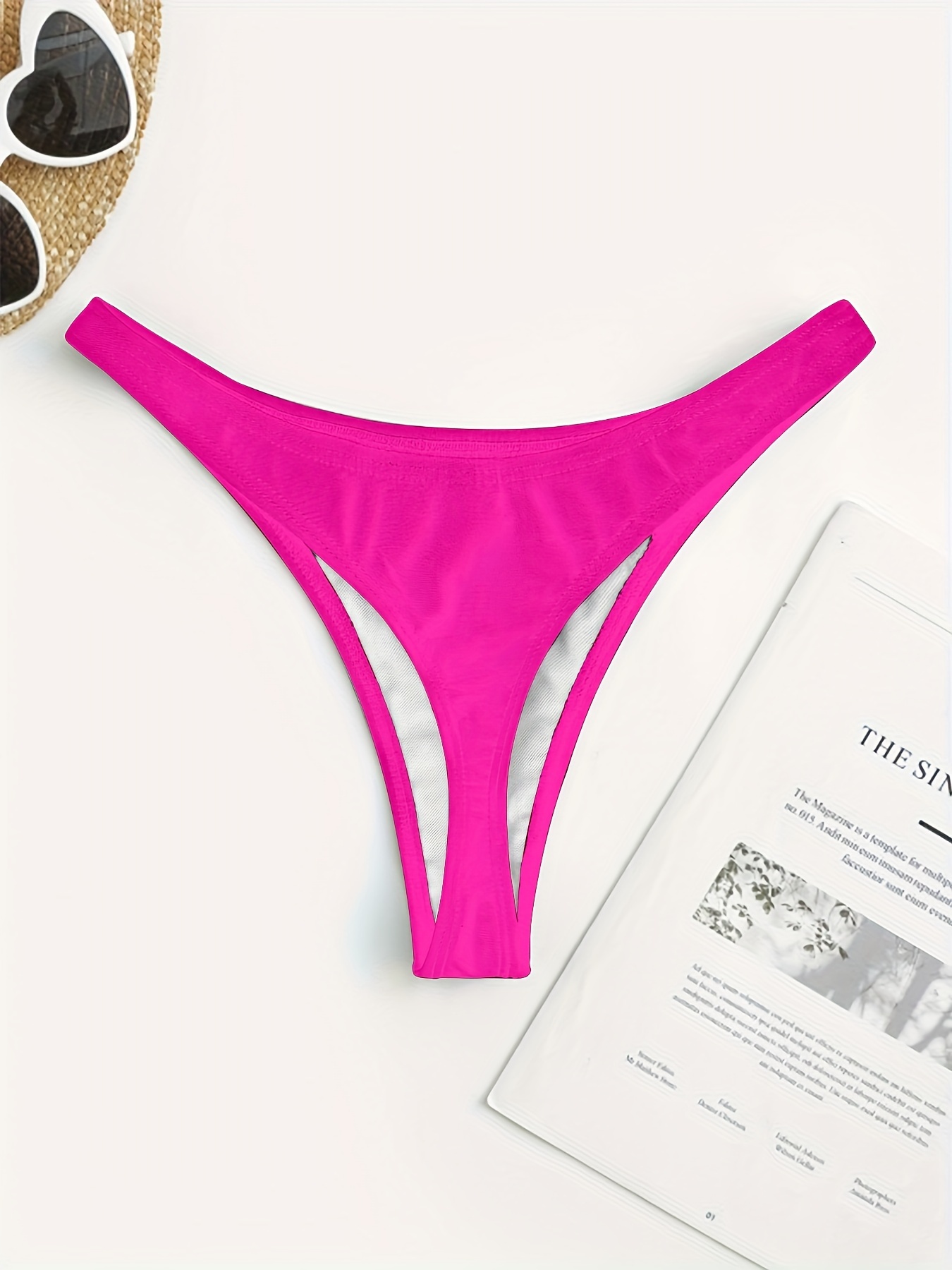 Basic Solid Color Thong Bikini Bottom – Rose Swimsuits