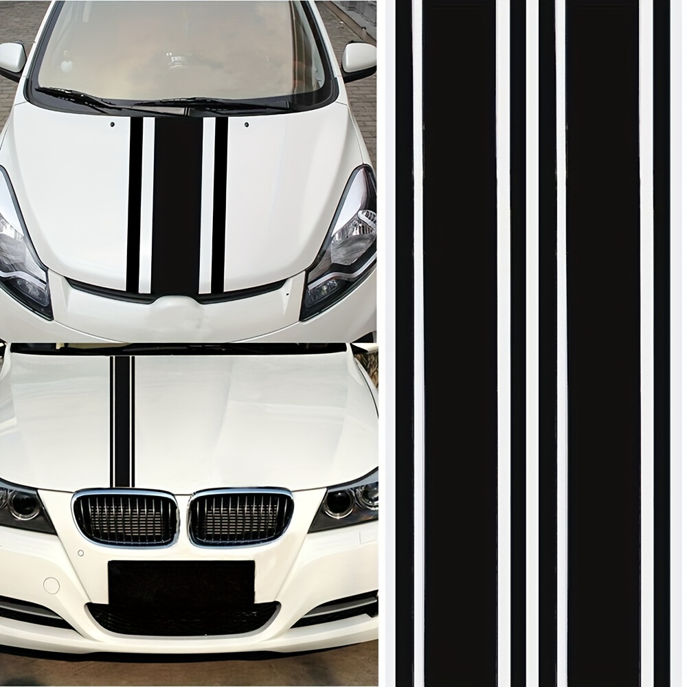 Car Stickers Racing Stripe Decal Car Hood Body Decal - Temu