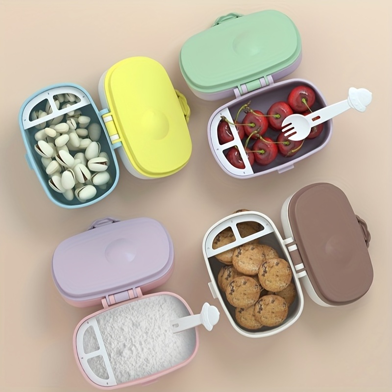 1pc Travel 4 Compartment Milk Powder Container