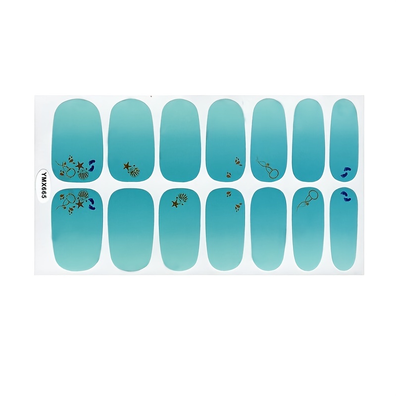16 Sheets Leopard Print Marbled Nail Polish Strips
