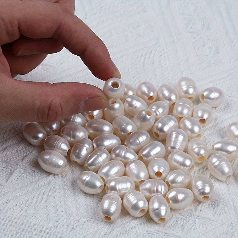 5pcs Natural Freshwater Pearl Large Hole Beads