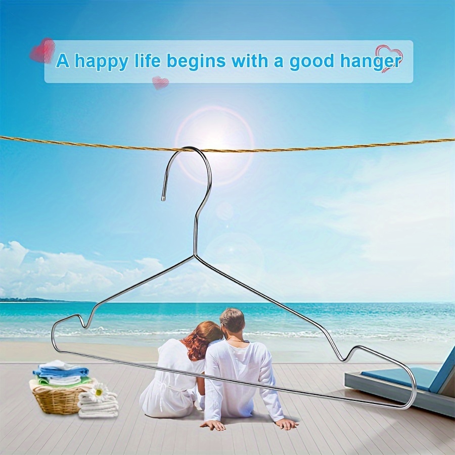 Hangers in Ocean - adult metal clothes hangers