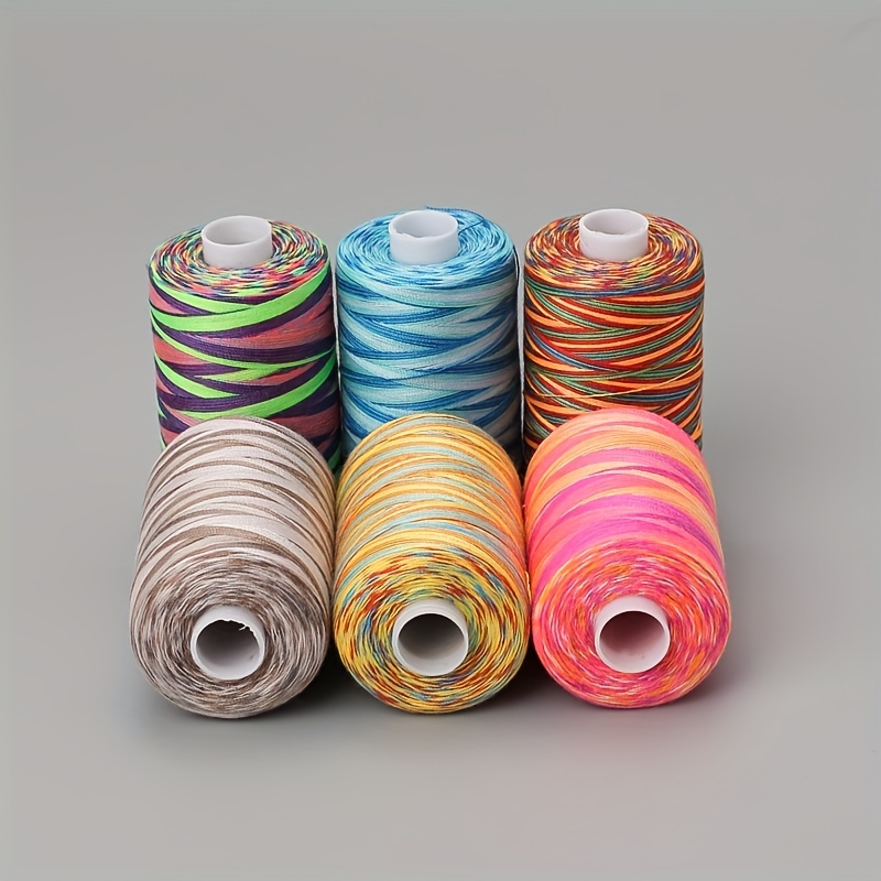 12 Multi-Colors Variegated Embroidery Thread 1000 Meters Each for Machine/  Hand Sewing Quilting Overlocking on Any Home Machine
