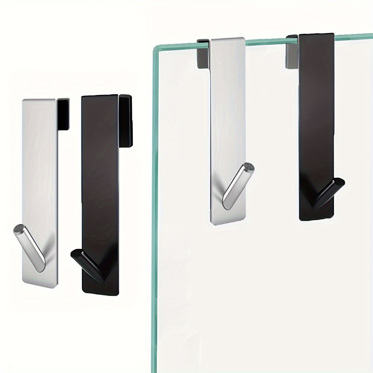 Shower Door Back Hook Bathroom Stainless Steel Glass Door - Temu