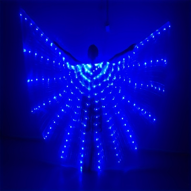 kemengsuer Ailes lumineuses à LED pour danse du ventre, ailes de