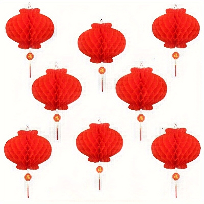 12 Uds. De farolillos de papel * adornos colgantes de papel redondos  chinos, lámparas para decoraciones del hogar, fiestas, bodas