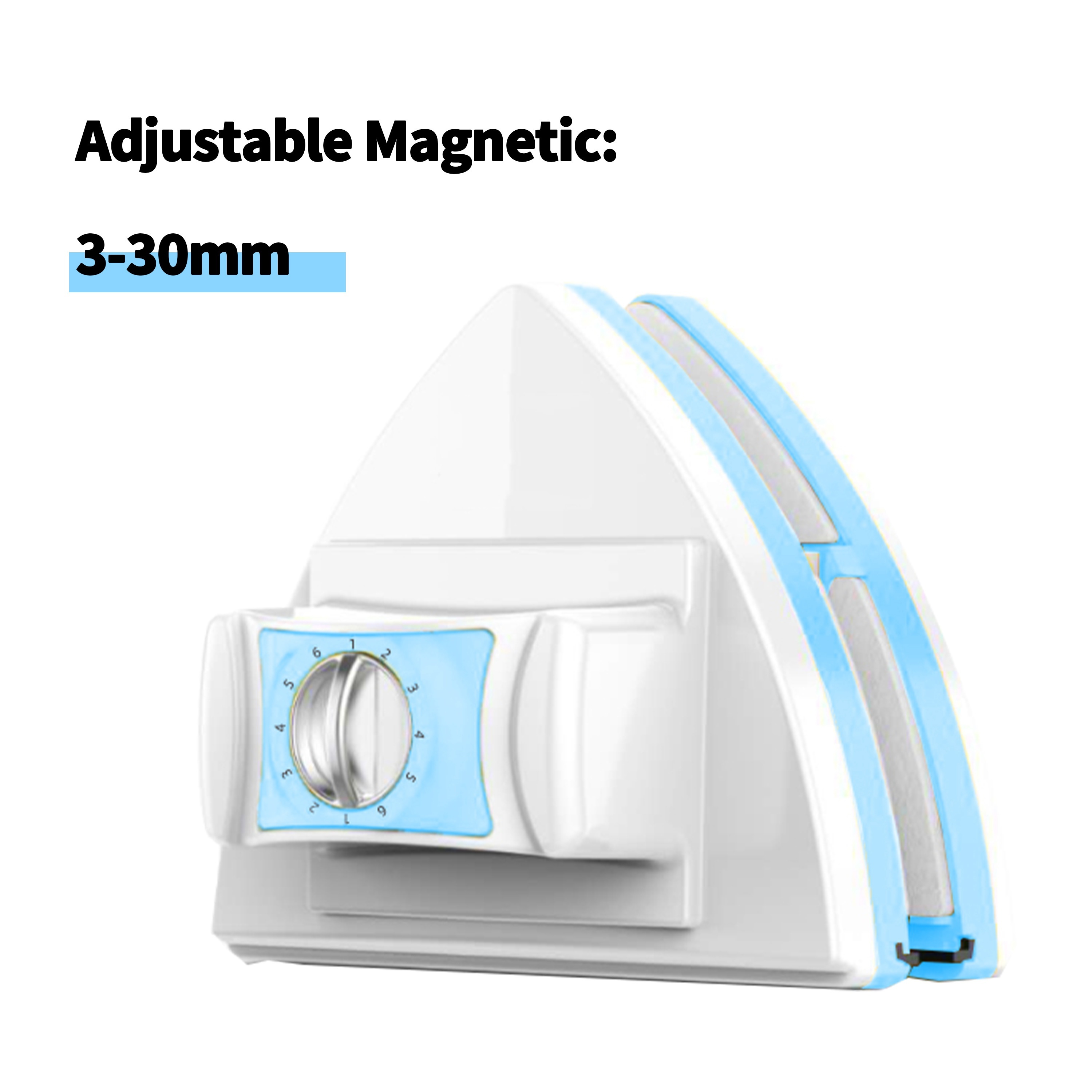 limpiacristales magnetico para Ventana de Espesor Rango 5-12MM diseño  Triangular magnético Limpiador de Ventanas para Gran Altura con Buena  succión