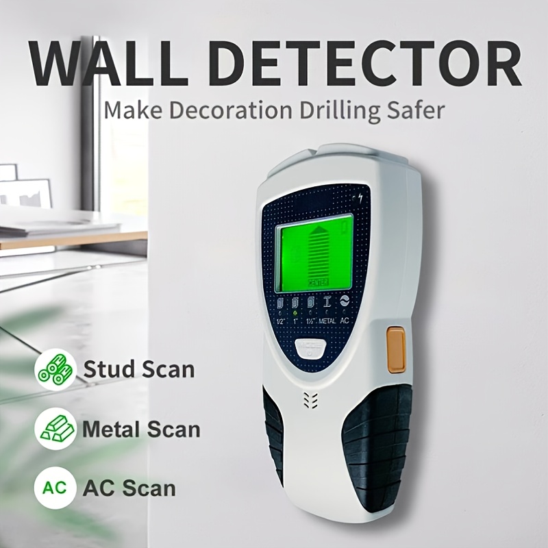 Comprar Detector de Metales Digital 5 en 1, instrumento profesional,  escáner de pared multifunción, CA, buscador de pernos de pared de madera,  detección de cobre, escáneres de pared