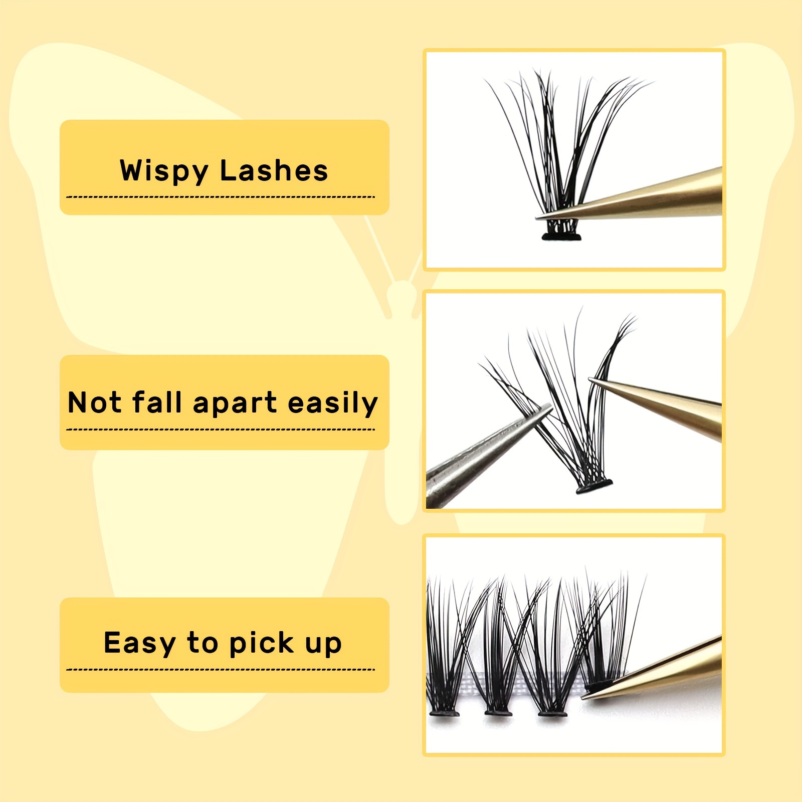 DIY Eyelash Extension Lash Clusters 60Pcs 30P C Curl 10 12 14mm Soft Comfortable