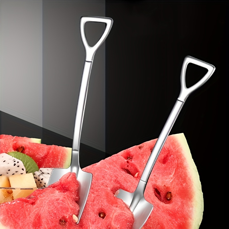 4pcs Stainless Steel Watermelon Spoon Dessert Spoon Creative Ice