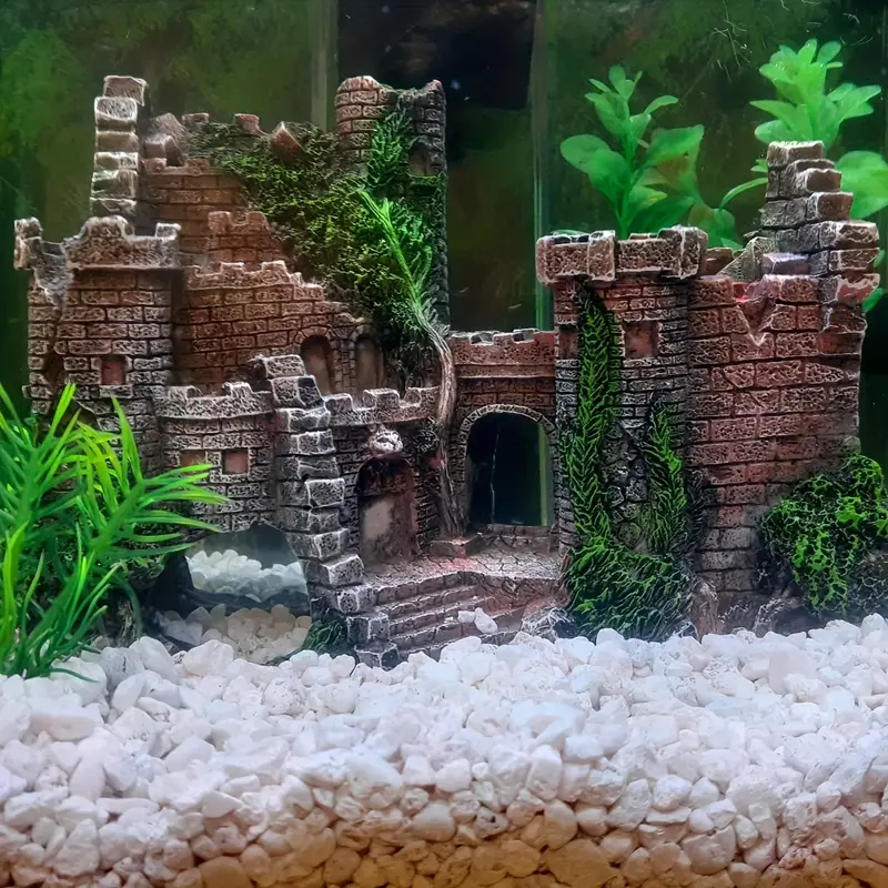 Aquarium Dark Castle Aquarium Decor Ornament Simulation Fish Tank