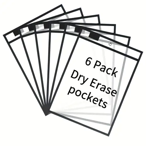 Transparent Dry Erase Pockets Plastic Writting Dry Erase - Temu