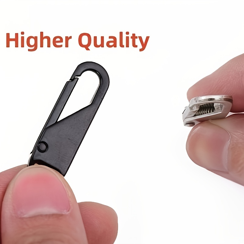 Black Removable Zipper Slider Puller Instant Zipper Repair Kit