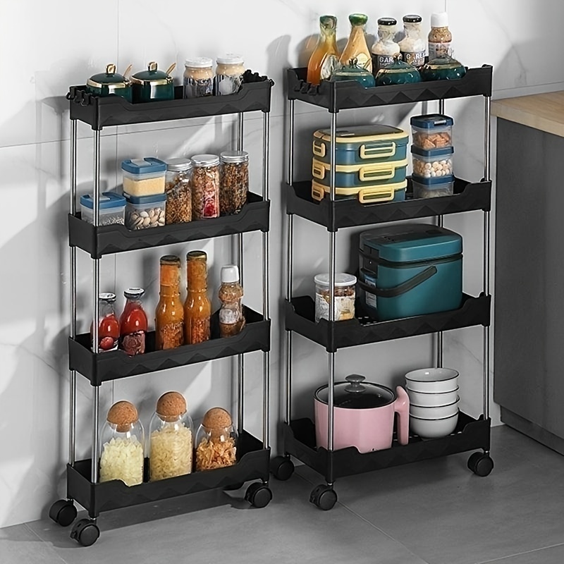 Small Cart Storage Rack Kitchen Floor Bedroom Snacks Mobile Bathroom Storage Rac
