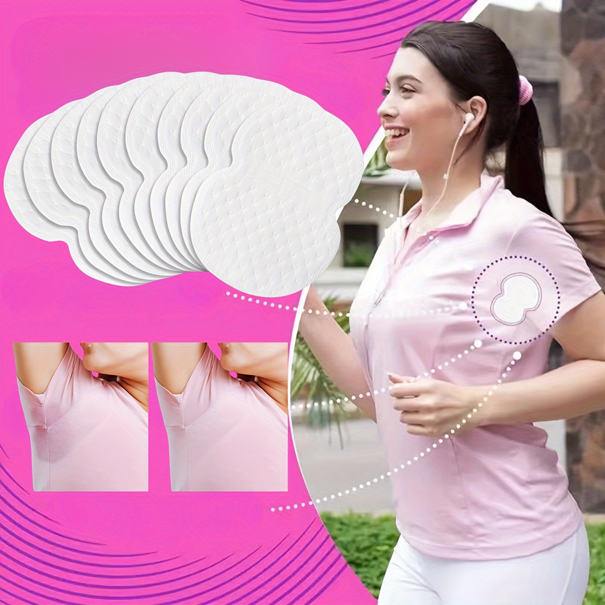 Breathable Sweat Guard Underwear Vest Sweat Absorbing Pads for Women  Armpits Sweating Armpit Guards Underarm Sweat Vest for Women Girls Ladies :  : Beauty
