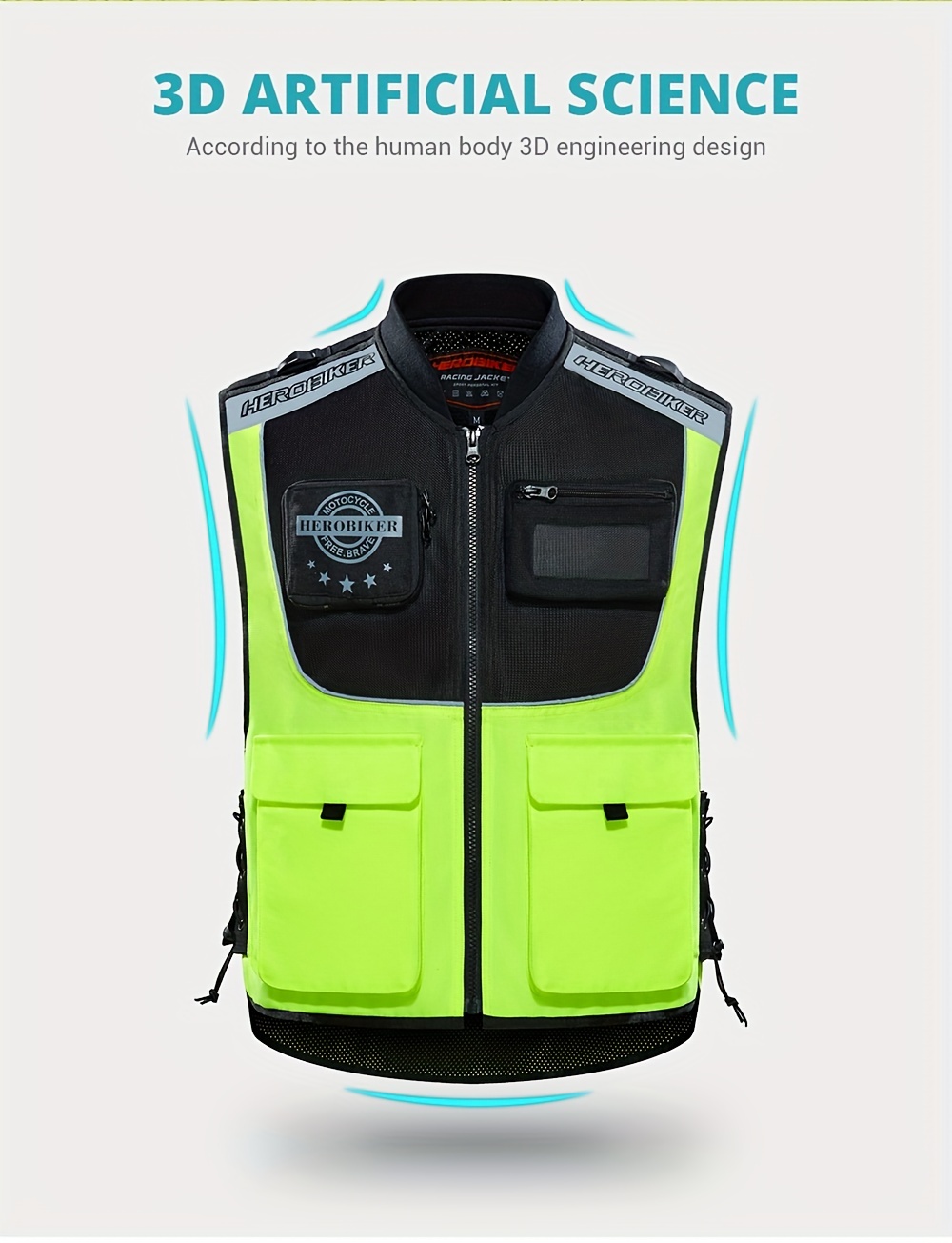 warnwesten Reflektierende Kleidung Atmungsaktive Reflektierende Anzug  Sicherheitsweste Reflektierende Mesh Hohe Sichtbarkeit Overalls reflektierende  Kleidung ( Color : Mesh cloth , Größe : Groß ): : Auto & Motorrad