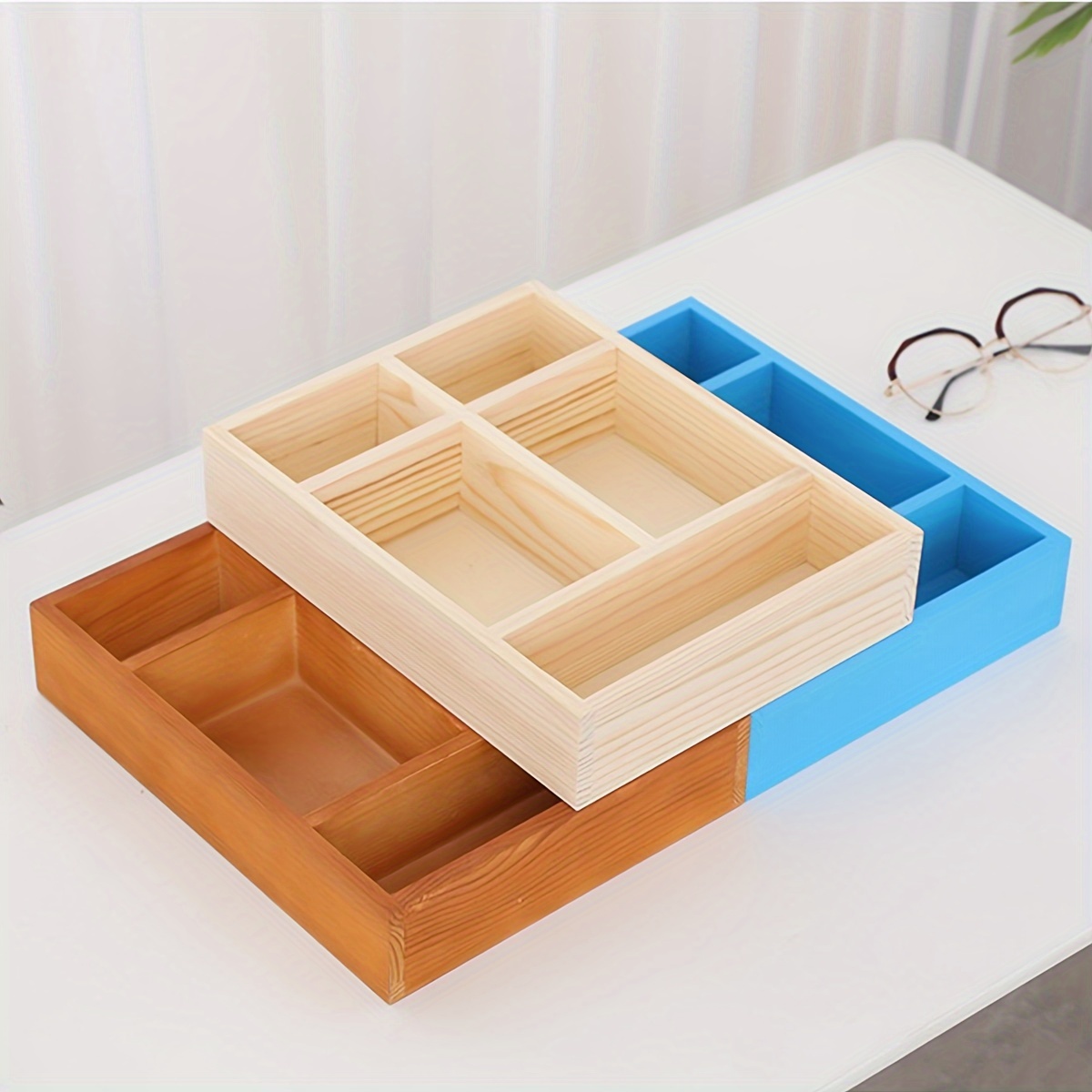 1pc Multi-grid Bathroom Storage Box