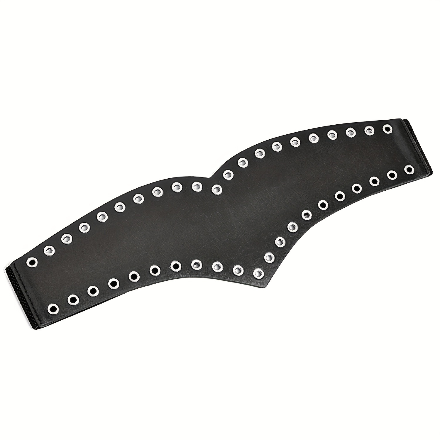 Eyelet Hollow Out Wide Belt Punk Elastic Waistband