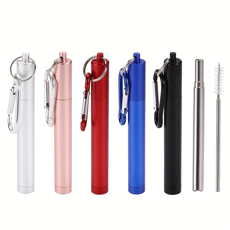 Portable Retractable Straw With Silicone Nozzle Portable - Temu