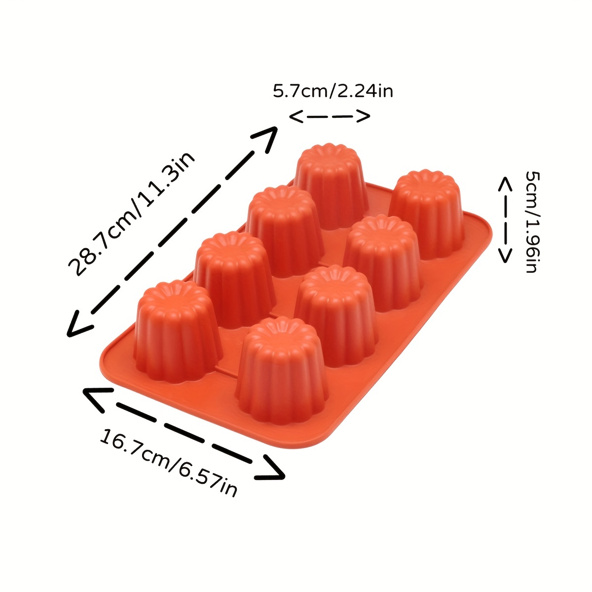 1pc silicone canele molds 8 or 18 cavity cake molds for easy demoulding perfect for baking and desserts kitchen gadgets and accessories