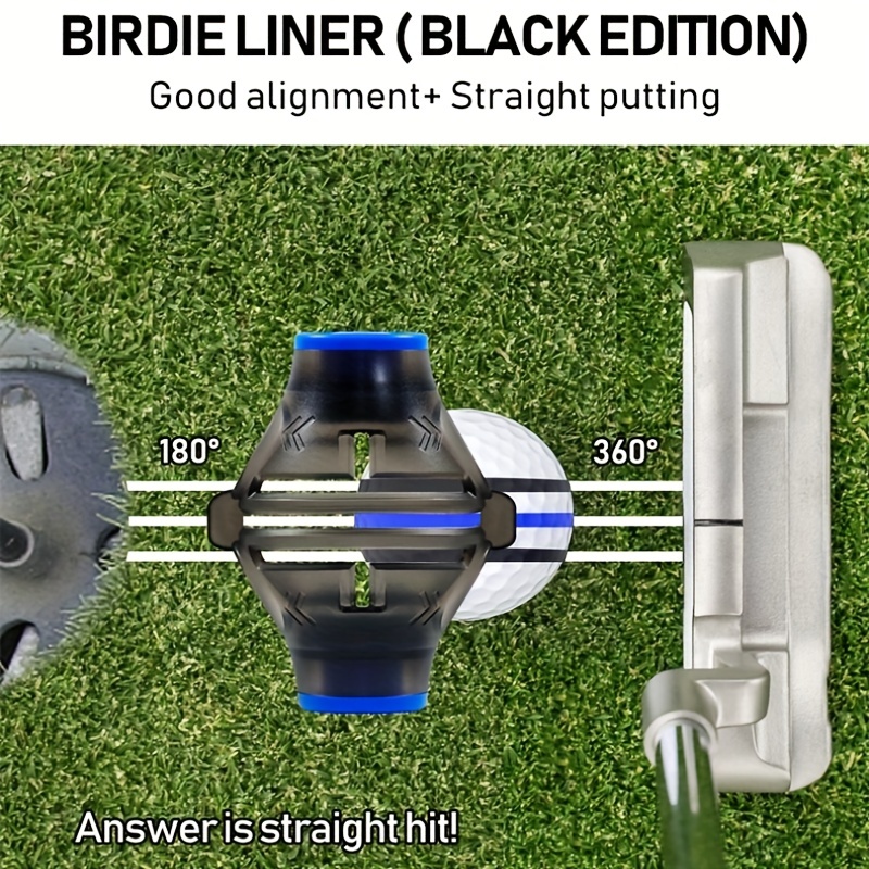 A99 Golf Ball Liner Set V Line Marker Alignment Tool Template Drawing w  Chain Pen + Free Retractable Reel