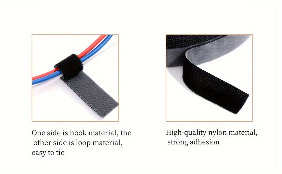 Reusable Cable Management Nylon Fastening Wire Straps Ties Double