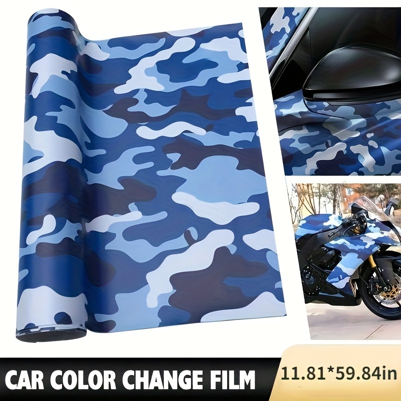 ECYC 15.75x59.84 inch Black White Camo Vinyl Wrap Film, Snow Camouflage  Vinyl Car Wrap Film Camo Vinyl Stickers for Car Motorcycle Bike Phone