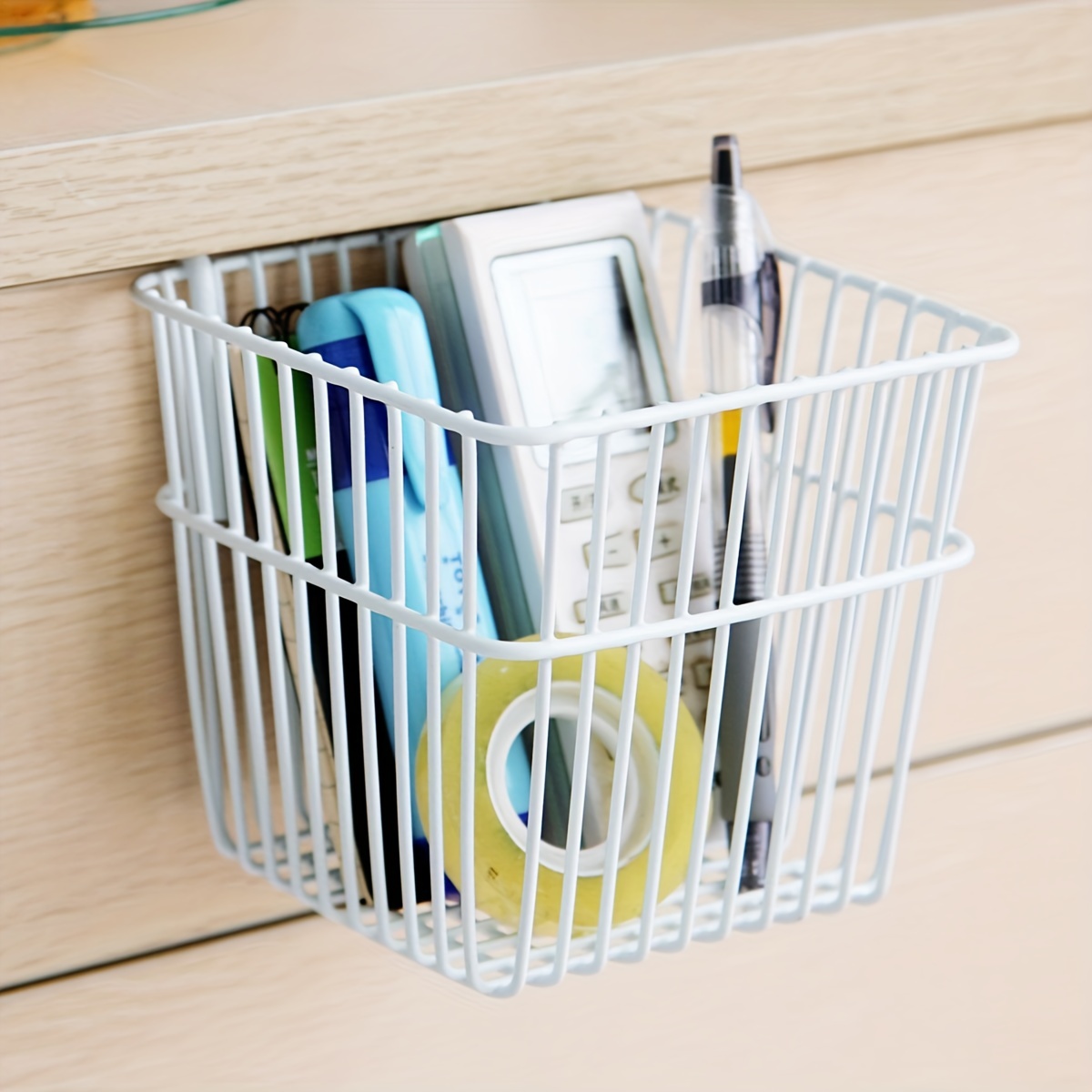 Hanging Under Shelf Storage Iron Cabinet Closet Desk Home Kitchen