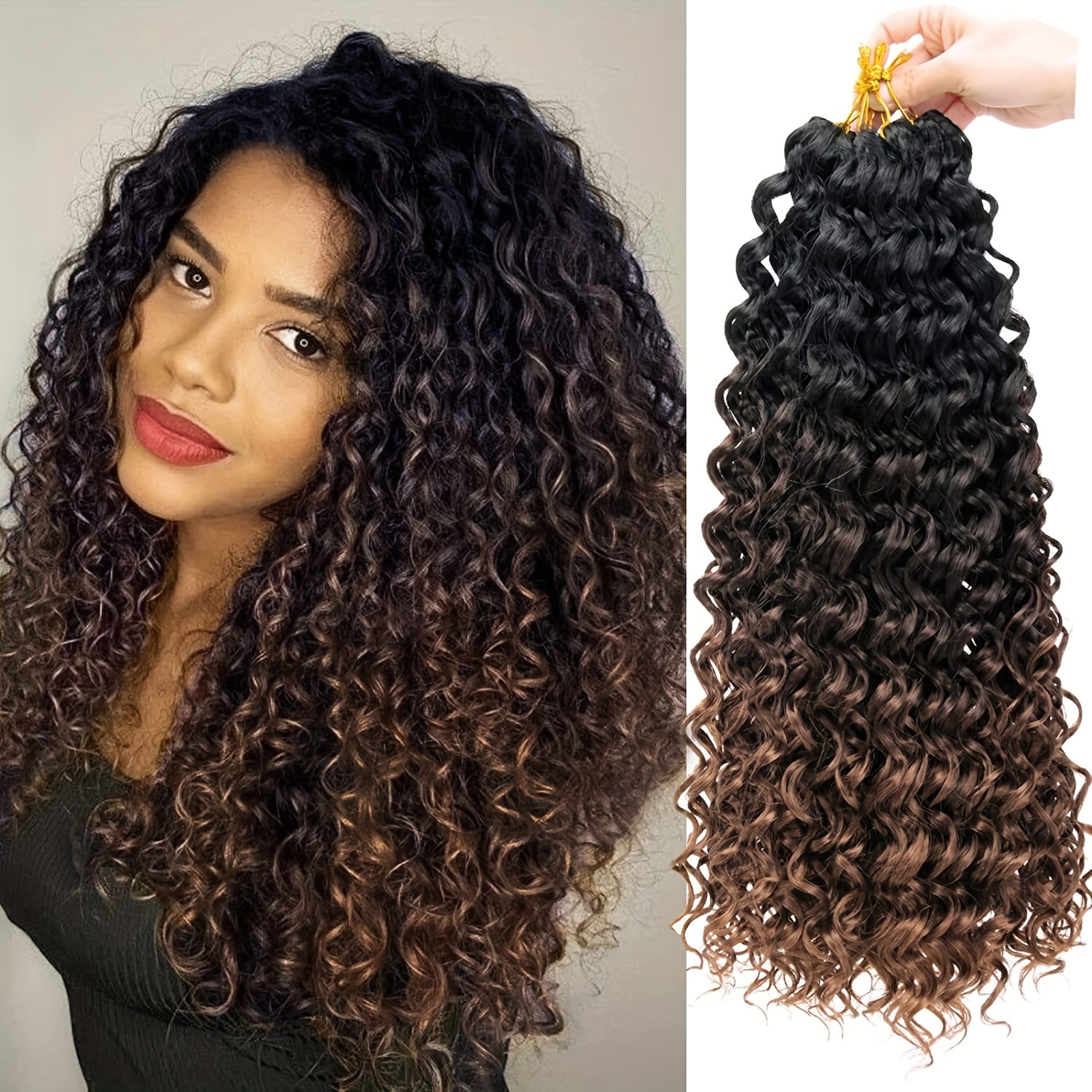 Bohemian Deep Twist Crochet Braids Extensions Synthetic Deep - Temu