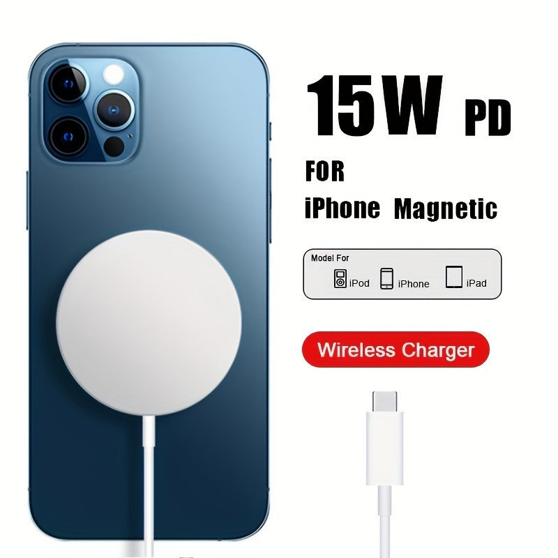 Cargador de coche inalámbrico magnético, para cargador de coche Magsafe con  luz rítmica soporte de teléfono de carga rápida para iPhone 14 13 12 Pro