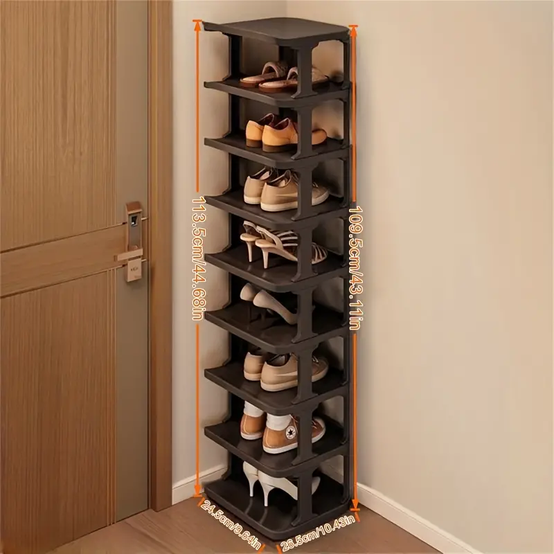 Multi-layer Plastic Foldable Shoes Storage Rack, Portable Rack For